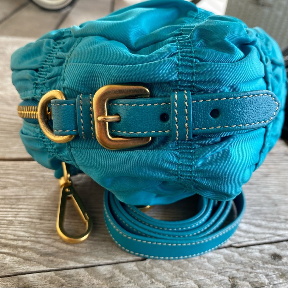 Prada Blue Tessuto Gaufre Crossbody - Picture 9 of 16
